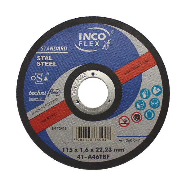Řezný kotouč INCOFLEX 115x1,6mm - 41-A46TBF - OCEL